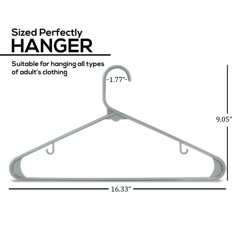 Utopia Home Plastic Hangers 50 Pack - Clothes Hanger with