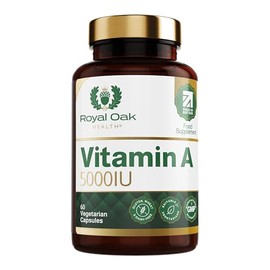 Royal Oak Health Vitamin A 5000IU, 60 Vegan Capsules - 2 Month Supply - UK Made