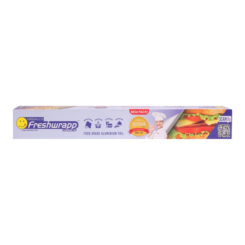 Hindalco Freshwrapp Aluminium Foil 9 Meters, 11microns | Food Packing