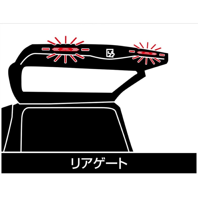 D.A.D. Garson DAD Night Sign Sticker Type D.A.D Red/White 2P