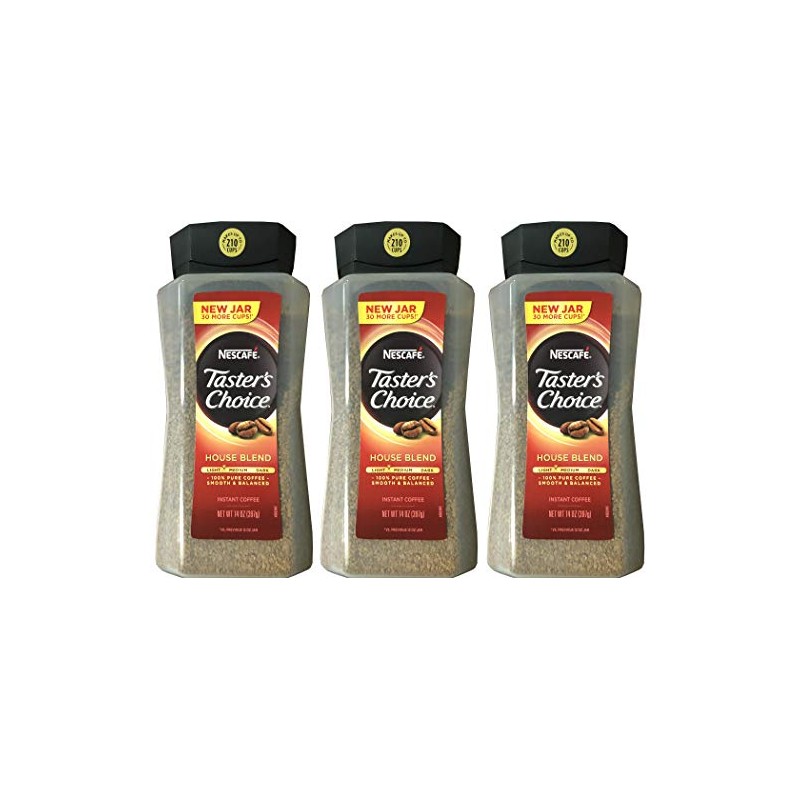 Taster's Choice Original Gourmet Instant Coffee 14 Oz, Pack of