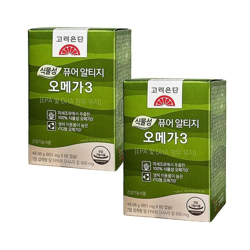 Goryeo Eundan Korea Eundan Vegetable Pure Altige Omega 3 60
