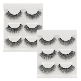 3 Pairs X 2 Boxes Eyelashes Matsudaya G3 Series Ultra Dense Recital Stage Makeup Natural Fake Mink Hair False Eyelashes Long Eyelashes Extension Fake Eyelashes Handmade (G303X2 Box)