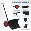 Snow Shovel with Wheels, 30"W X 15"H Heavy Duty Snow