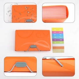 13 Pocket Mini Expanding File Folders, 2Pcs Candy Color A6 Accordion File Organizer, Portable Mini Expanding Desk Stand Receipt Folder