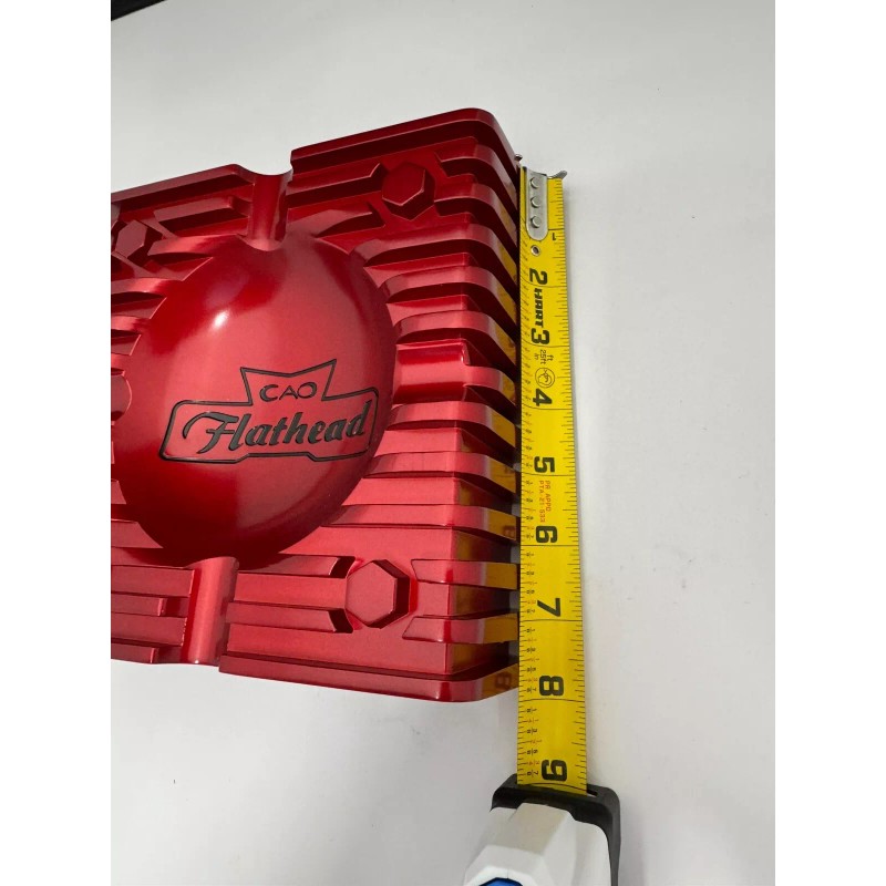 CAO Flathead Metal Cigar Ashtray - Red - New