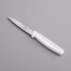 Choice 4" White Serrated Edge Paring Knife - 4" Serrated