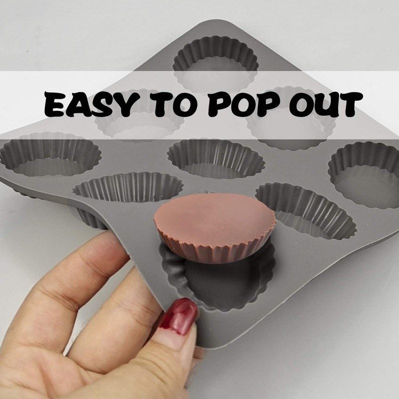 Palksky Chocolate Almond Peanut Butter Cup Mold - (3PCS) 9