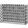 Wall Mounted 6 Tier Spice Rack Organizer 72 Glass Jars