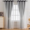 Anytime Home Curtains Blackout and Sheer Layered Solid Window Curtain