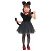Party City Petite Kids Black Cat Dress, Cosplay, Size 7