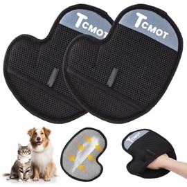 TCMOT 2 Pack Pet Hair Removal Glove for Cats & Dogs, 2025 New Upgrade Efficient Grooming Gloves for Pet Hair, Cat Grooming Gloves for Hair Removal