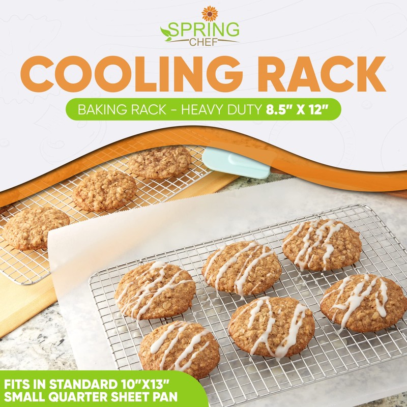 Spring Chef 8.5 x 12 Inch Stainless Steel Cooling Rack