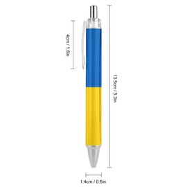 Flag of Ukraine Cute Retractable Ballpoint Pen Fine Point 0.5mm Round Barrel Pens 1/2/4 PCS Office