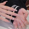 Pure Handmade Nails Press on Nail Reusable Fake Nails AuroraRhinestones