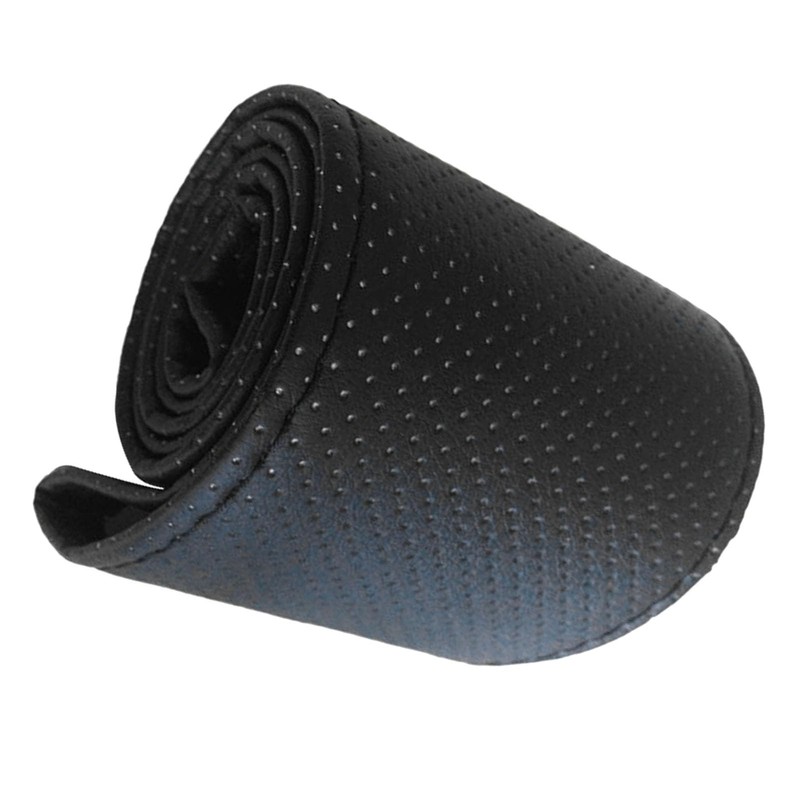 Universal Car Steering Wheel Cover, Hand Sewing Perforated Microfiber Leather