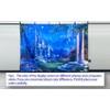 Monalivest Fabric 7x5ft Blue Fairytale Castle Night Sky Backdrop