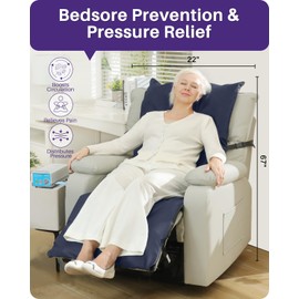 Kekoy Alternating Air Pressure Mattress Pad for Recliner Chair, Upgraded Anti-Slip Design, Pressure Relief Cushion & Bedsore Prevention for Elderly, Quiet Pump, Waterproof Cover for Home Hospital Use