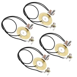 Jingelmall 50mm Guitar Pickup Wiring Kit Guitar Pickup Piezo Sensitive Transducer Prewired Amplifier With 6.35MM Output (4)