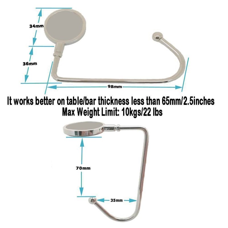 ROFLYER Purse Hook Hanger for Table Bar Handbag Hanger Safer