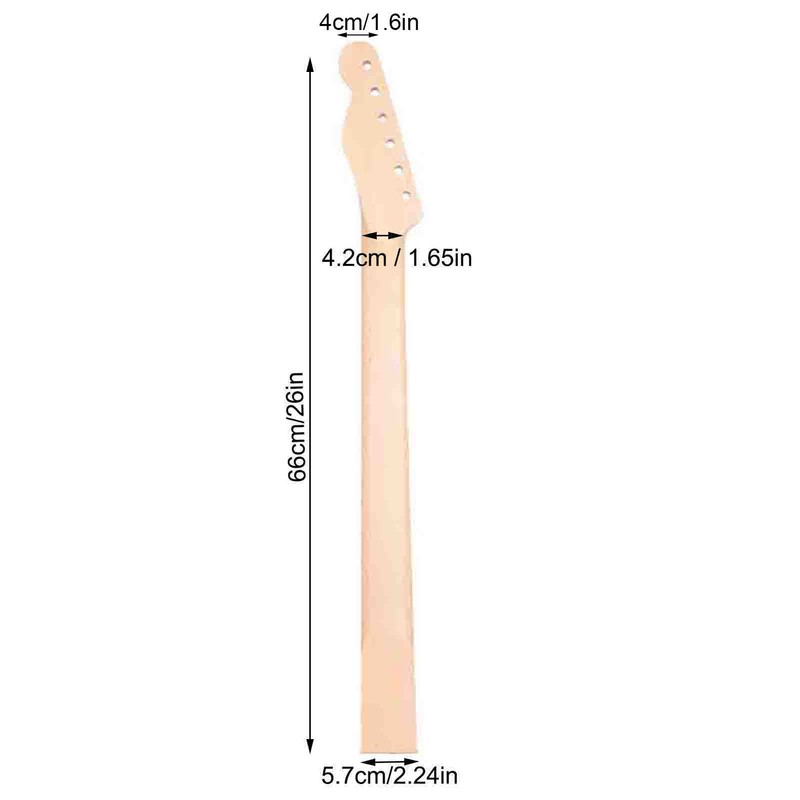 22 Frets Black Mark Dots Maple Electric Guitar Neck TL