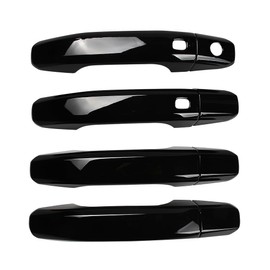 XIMINZ 4PCS Car Door Handle Covers with for 2019-2025 Silverado 1500 2500 3500 and 2024 Colorado, Exterior Door Handle Protector Cover Accessories, Glossy Black