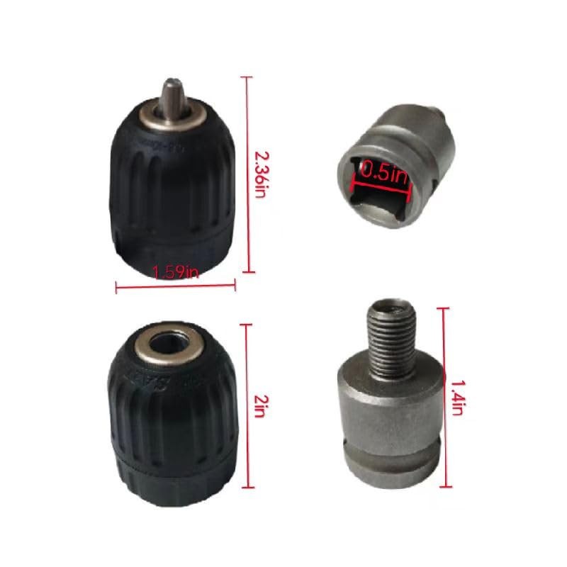 0.8-10mm Keyless Drill Chuck Quick Change Converter Conversion Tool with