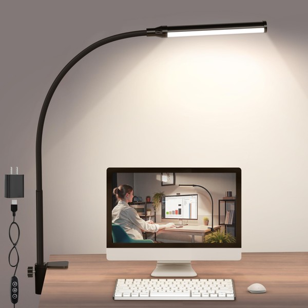 ShineTech LED Desk lamp with Clamp, 4000K Natural White 11