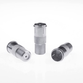 Fanbalunke Coax Quick TV Connector 25 Pcs Quick Connect Cable TV Connectors Coaxial Push on Plug F Type Push On Quick Coax Adapter for Coaxial Cable RV Satellite Dish Cable TV Internet