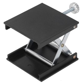 Adjustable Lifting Stand, Laboratory Lift 90 x 90 mm, Height Adjustable Measuring Tool, Manual Lifting Platform, Lifting Stand, Mechanical Components (Black)