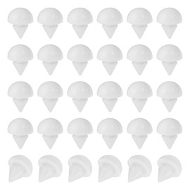 PATIKIL 30 Stück Silikonstopfen 5 mm Silikon Lochstopfen, Runden Gummistopfen, Montagedurchmesser für 4.5-5 mm abdeckkappen für bohrlöcher blindstopfen, verschlussstopfen, Weiß