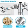 PDPBath Solid Brass Shower Arm 3 Way Shower Diverter Valve