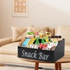 Xbopetda Snack Organizer for Countertop, Acrylic Snack Organizer with 4