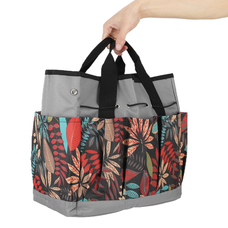 Garden Tote Bag 600D Oxford Cloth Multiple Pockets Lightweight and