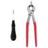 QWORK Flat Pliers-Leather Press Pliers and Pro Detail Rougher, Roughing