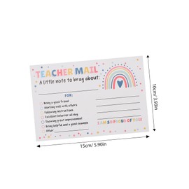 Operitacx 50pcs Classroom Behavior Postcards Elementary School Teacher Tools Positive Reinforcement Cards Teacher Mail Cards Teacher Notes to Parents Paper