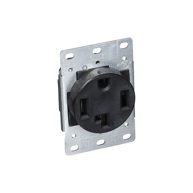 Leviton 4-Wire, 30-Amp, 250V Flush Mount Dryer Receptacle, 278-S00