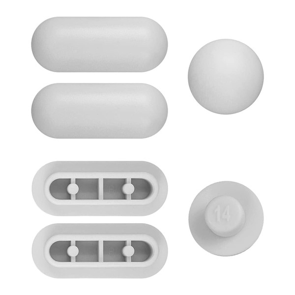 Diffaxy 6-Piece Toilet Seat Buffer Set, Toilet Lid Buffer for