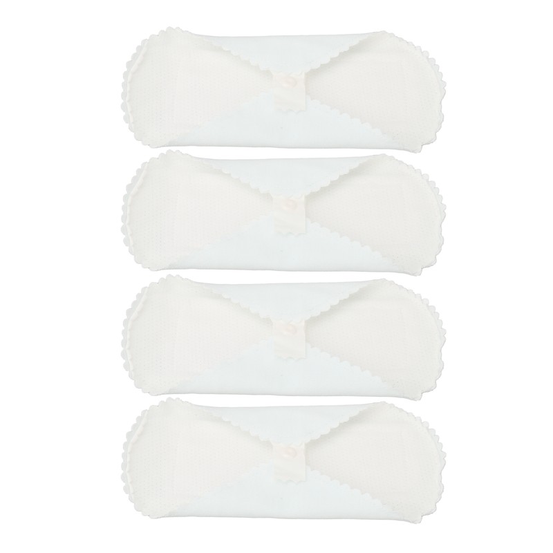 4pcs Feminine Cloth Pads Blue Pure Cotton Washable Reusable Breathable