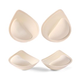 LUPAPA Bra Pads 2 Pairs 4 Pieces Thicker Fuller Super Thick Bra Pads Chest Pads Only Bra Cup Bust Up Cup UP Removable Pads Edge Processing Non-sweaty