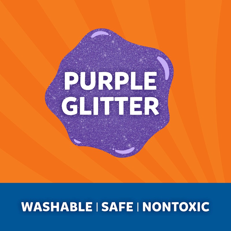 Elmer's Liquid Glitter Glue, Washable, Purple, 6 Ounces, 1 Count