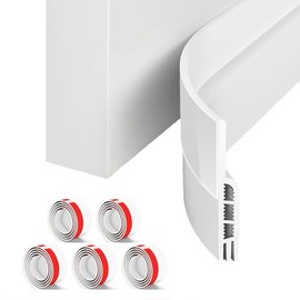 Under Door Draft Blocker Door Bottom Seal Wind Air Draft Stopper Under Door Weather Stripping Soundproof Door Seal 5 Packs 2 in X 39 in White