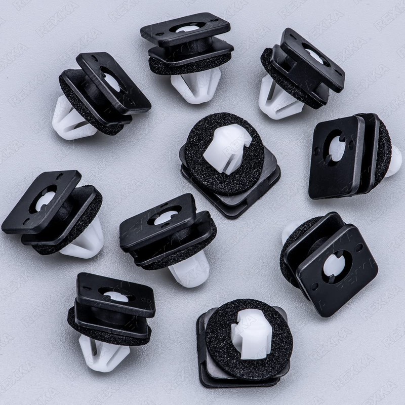 Rexka 10pcs A Pillar Trim Hardware Windshield Moulding Retaining Clips