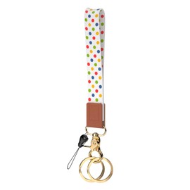 Handlein Wristlet Keychain for Women and Men, Key Chain Holder, Wrist Lanyard for Keys, Dot, Small