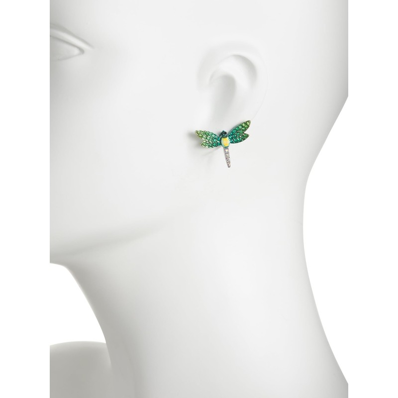 Betsey Johnson Dragonfly Stud Earrings, One Size