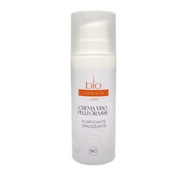 Facial Cream for Oily Skin, Natural Organic - 100 ml - Vegan - Airless Container - BioCosmeetics