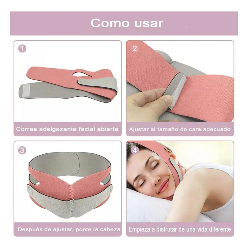 2 Mentonera Faja Forma V Oferta Reduce Arruga Papada Cachete