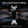 ELEGRP 3 Way Toggle Light Switch with Plate, 15 Amp,