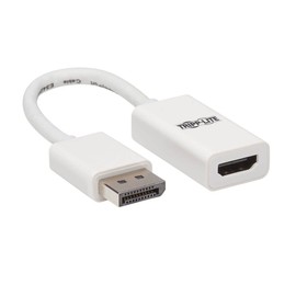 DisplayPort to HDMI Active Adapter 4K M/F White DP to HDMI 6in