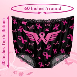 FreeNFond Granny Panties Funny Gag Gifts for Adult Women Men Wedding Party Bride Big Mama Undies Prank Giant Mormon Underwear (RosyBlack)